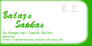 balazs sapkas business card